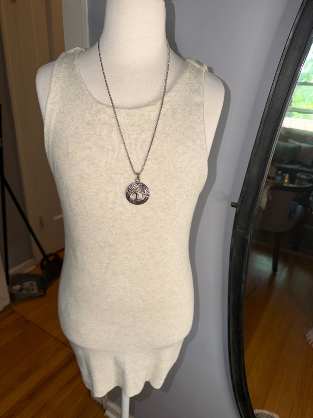 Storia 100% Cotton Cream Sleeveless Knit Tank